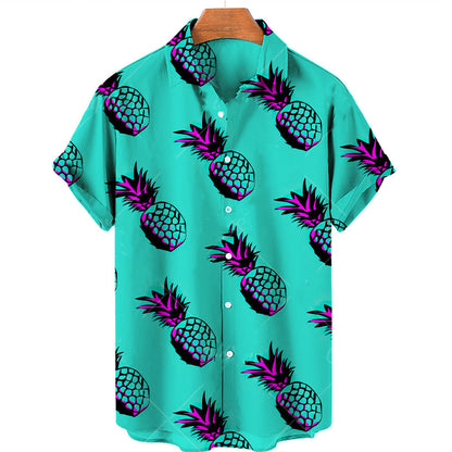 Casual Fruit Print Hawaiian Shirt For Men - ShadeSailgarden