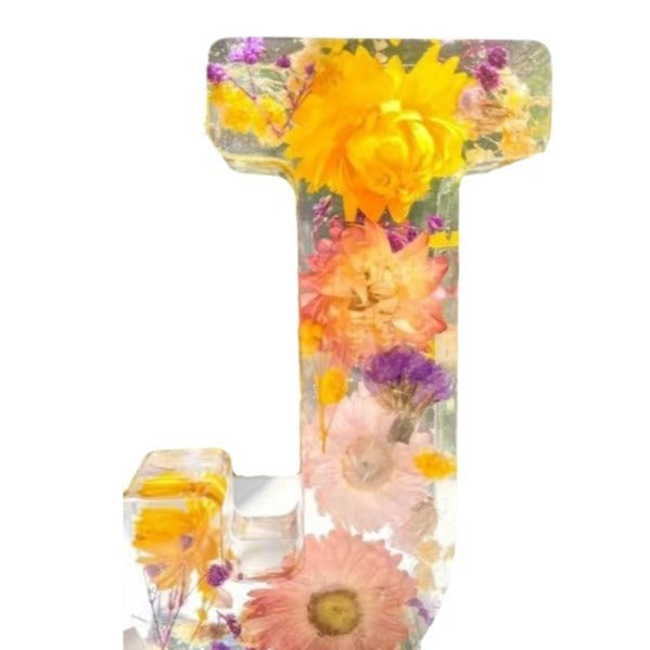 SHG™ Resin Letter with Embedded Flowers