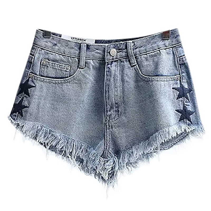 Denim high waist shorts - ShadeSailgarden