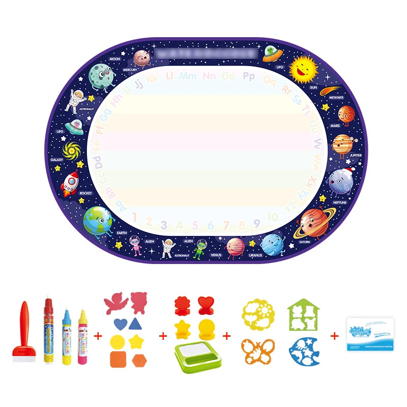 Magic Water Drawing Mat Doodle Mat & Pens Baby Play Mat Rug Montessori Toys Painting Board Educational Toys for Kids