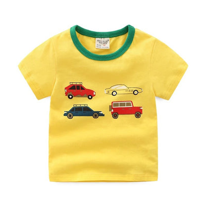 Children's summer cartoon print T-shirt - ShadeSailgarden