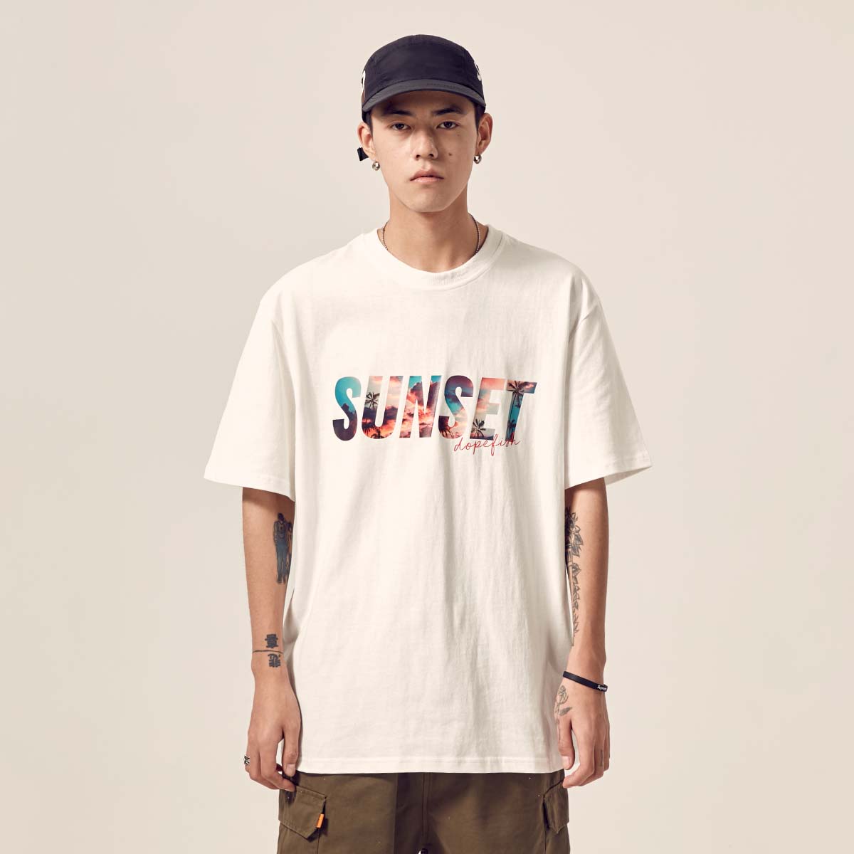 Sunset print T-shirt - ShadeSailgarden