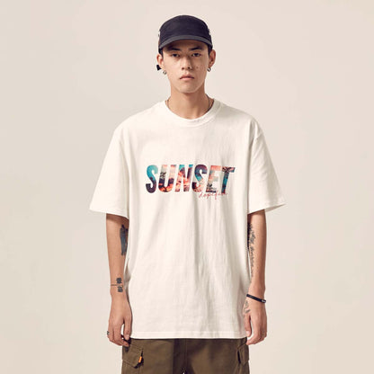 Sunset print T-shirt - ShadeSailgarden