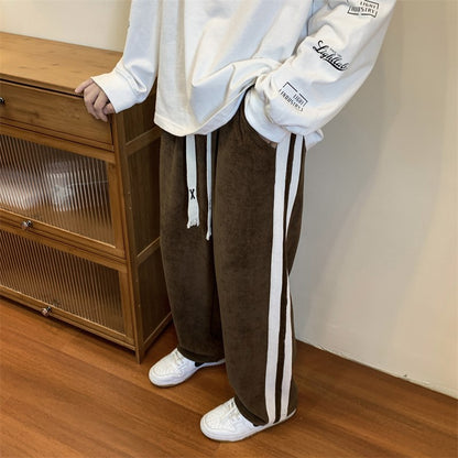 Loose Striped Corduroy Sweat Pants