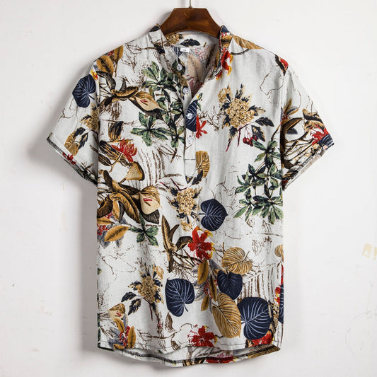 Slim contrast color printing shirt - ShadeSailgarden