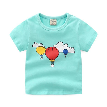 Children's summer cartoon print T-shirt - ShadeSailgarden