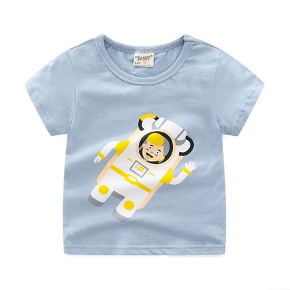 Children's summer cartoon print T-shirt - ShadeSailgarden