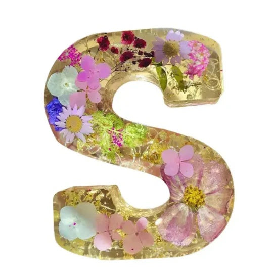 SHG™ Resin Letter with Embedded Flowers