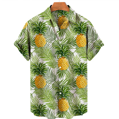 Casual Fruit Print Hawaiian Shirt For Men - ShadeSailgarden