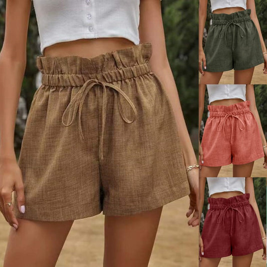 High Waist Lace-up Shorts - ShadeSailgarden