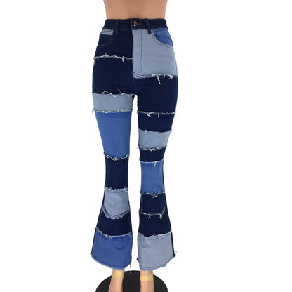 Patched high-rise flared jeans - ShadeSailgarden