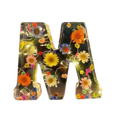 SHG™ Resin Letter with Embedded Flowers