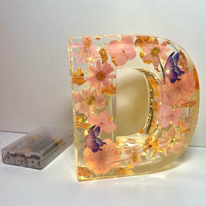 SHG™ Resin Letter with Embedded Flowers