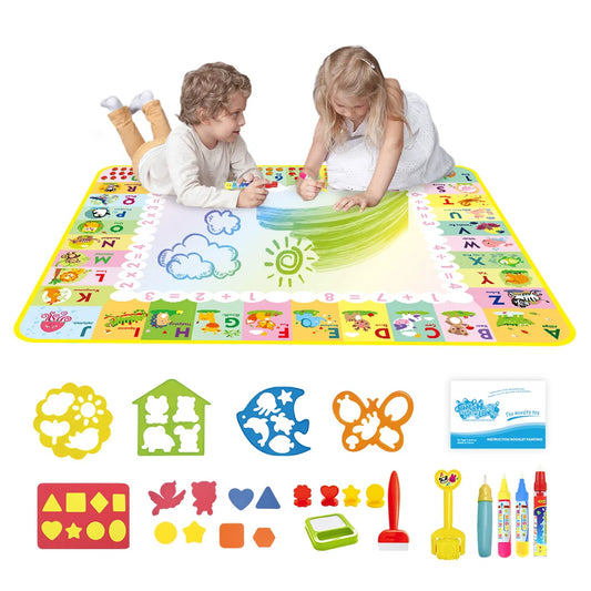 Magic Water Drawing Mat Doodle Mat & Pens Baby Play Mat Rug Montessori Toys Painting Board Educational Toys for Kids