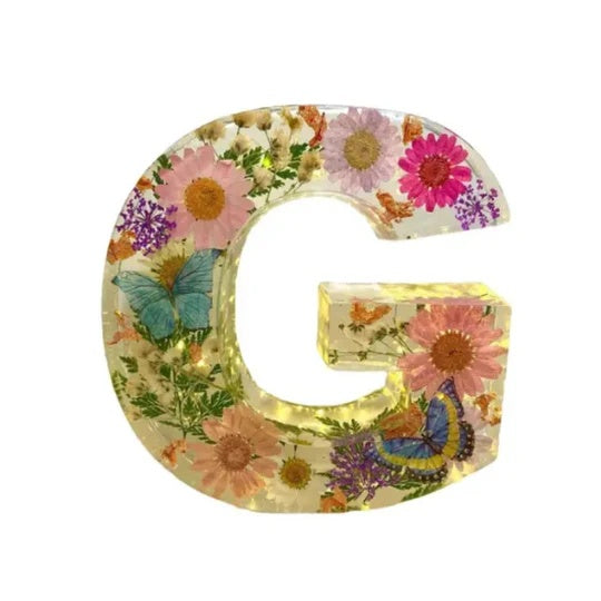 SHG™ Resin Letter with Embedded Flowers