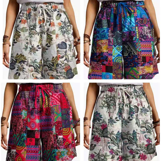 Loose Printed Casual Shorts - ShadeSailgarden