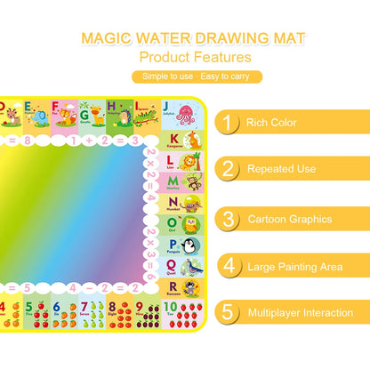 Magic Water Drawing Mat Doodle Mat & Pens Baby Play Mat Rug Montessori Toys Painting Board Educational Toys for Kids