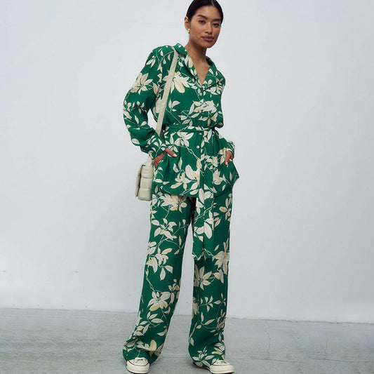Woven Printed Pants Two-piece Set - ShadeSailgarden