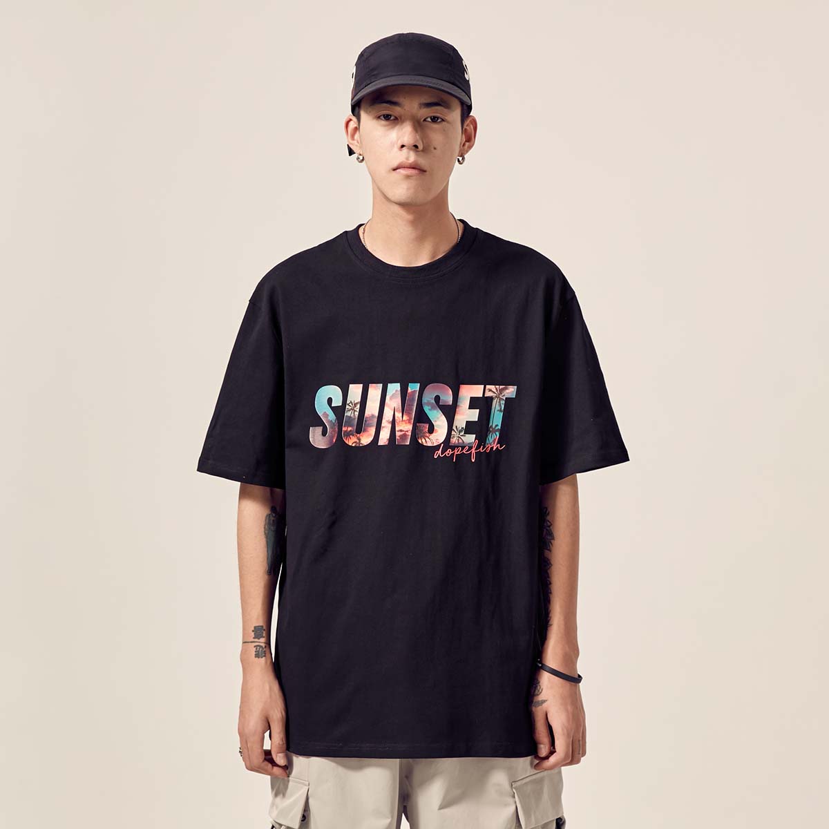 Sunset print T-shirt - ShadeSailgarden