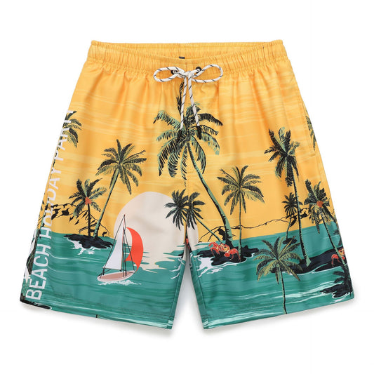 Coconut Pattern Beach Shorts - ShadeSailgarden