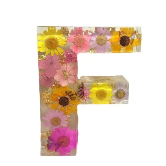 SHG™ Resin Letter with Embedded Flowers