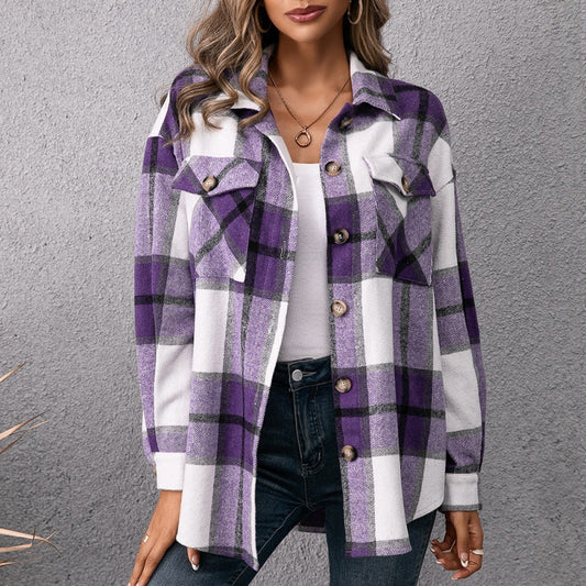 Women's Plaid Jacket - ShadeSailgarden