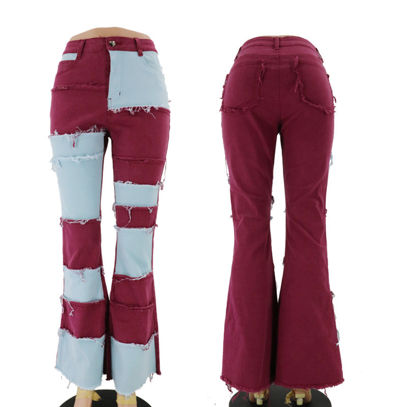 Patched high-rise flared jeans - ShadeSailgarden