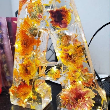 SHG™ Resin Letter with Embedded Flowers