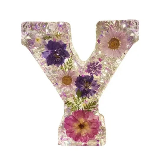 SHG™ Resin Letter with Embedded Flowers