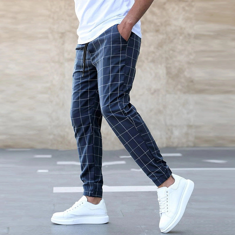 Plaid Print Casual Drawstring Pant - ShadeSailgarden