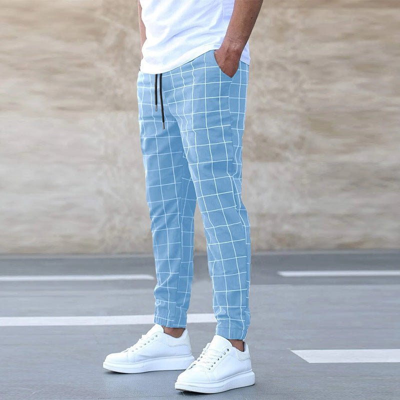 Plaid Print Casual Drawstring Pant - ShadeSailgarden