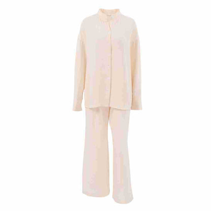 Double-layer Crepe Loose Long Sleeve Suit - ShadeSailgarden