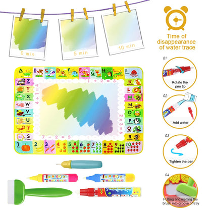 Magic Water Drawing Mat Doodle Mat & Pens Baby Play Mat Rug Montessori Toys Painting Board Educational Toys for Kids