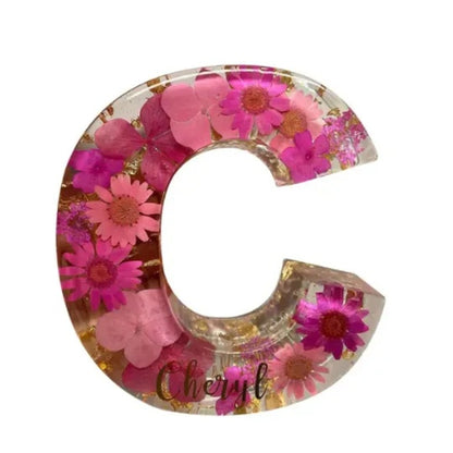 SHG™ Resin Letter with Embedded Flowers