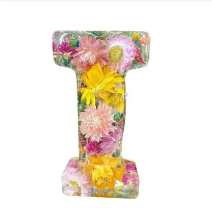 SHG™ Resin Letter with Embedded Flowers