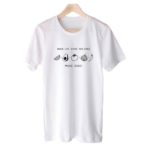 Letter Camera Print Round Neck T Shirt - ShadeSailgarden