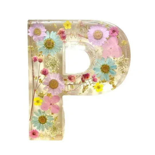 SHG™ Resin Letter with Embedded Flowers