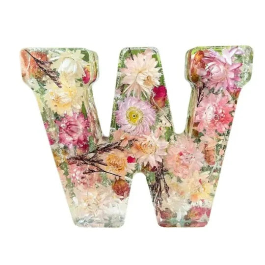 SHG™ Resin Letter with Embedded Flowers