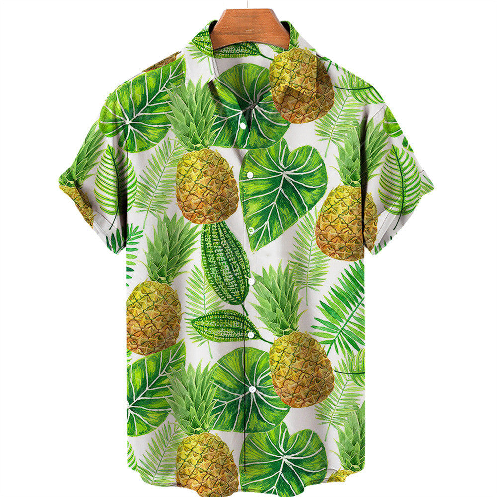 Casual Fruit Print Hawaiian Shirt For Men - ShadeSailgarden