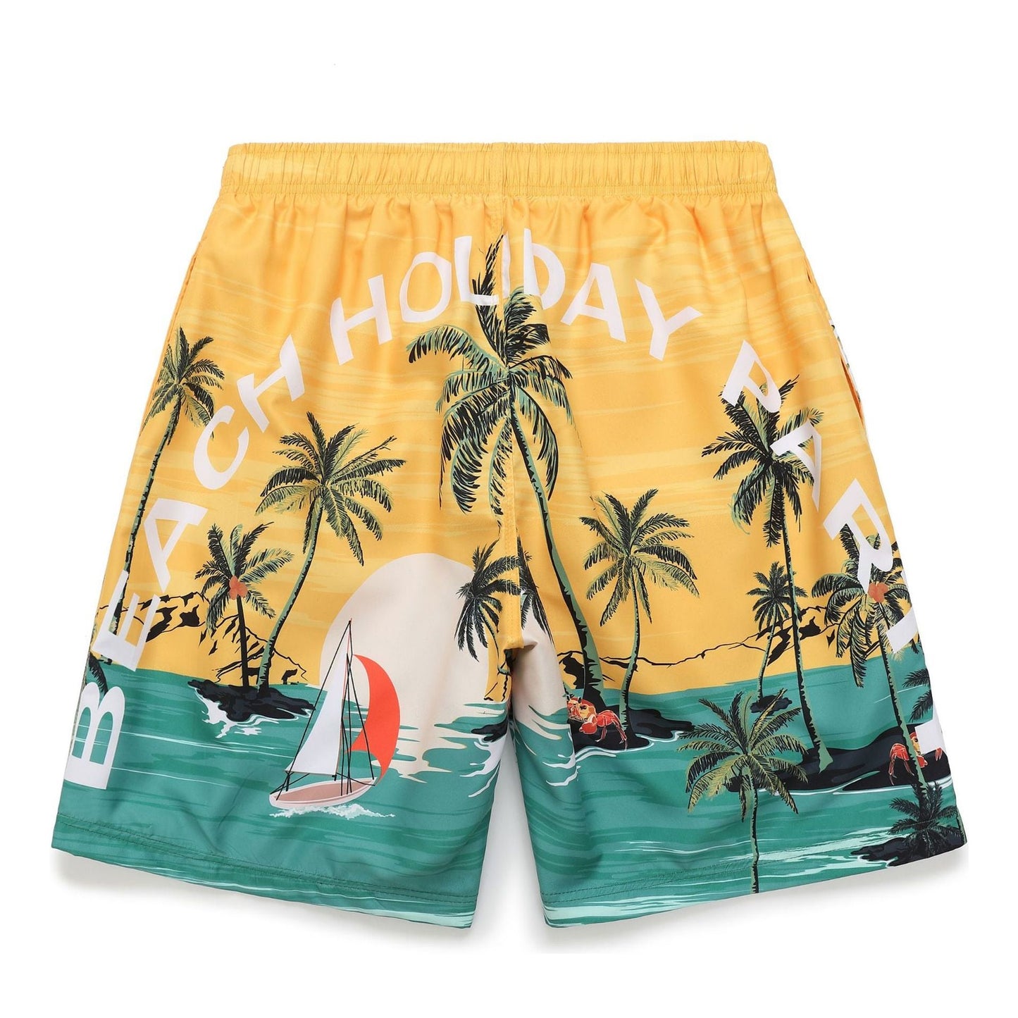 Coconut Pattern Beach Shorts - ShadeSailgarden