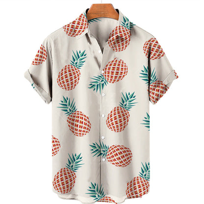 Casual Fruit Print Hawaiian Shirt For Men - ShadeSailgarden