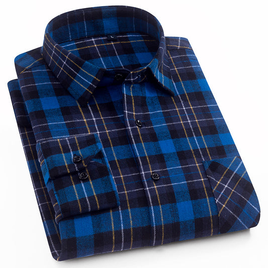 Cotton Brushed Plaid Shirt - ShadeSailgarden