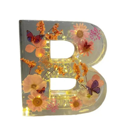 SHG™ Resin Letter with Embedded Flowers