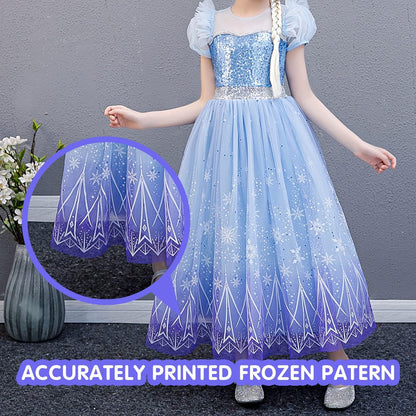 Light up Girls Halloween Costume Snow Princess Dress Ice Christmas Costumes Toddler Kids Costume, Blue Purple